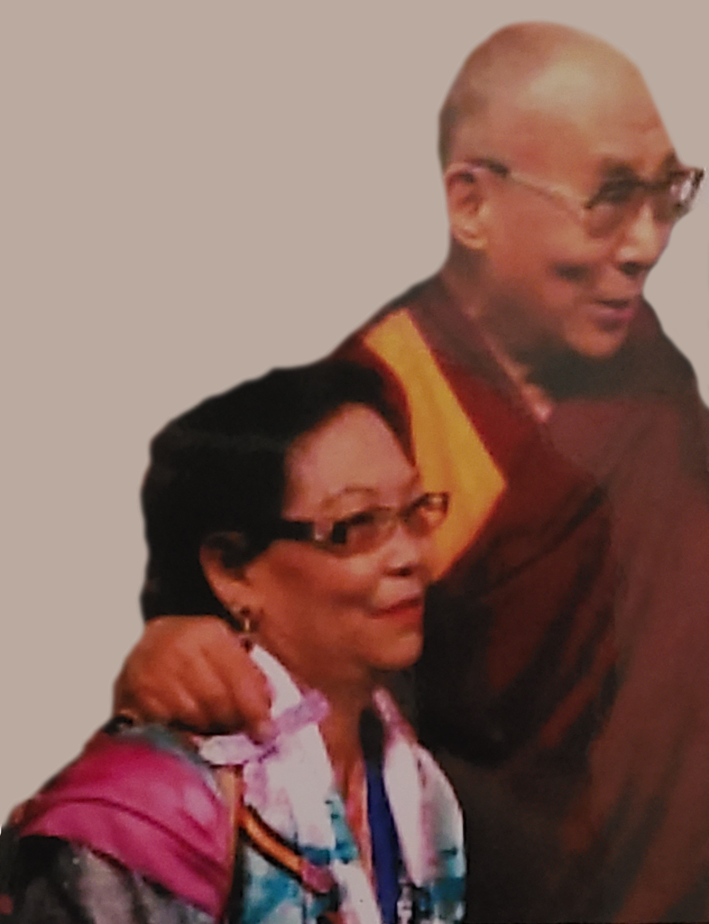 His Holiness the Dalai Lama with Tibetan Doctor, Amjee Keyzom Bhutti